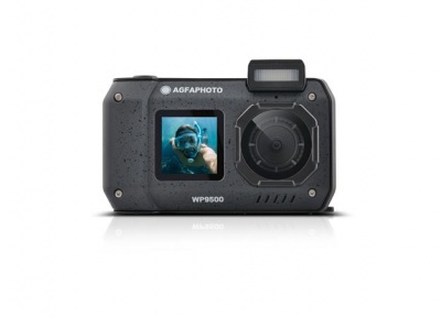 Fotoaparát, digitálny, vodeodolný, s dvojitým displejom, AGFAPHOTO Realishot "WP9500", čierny