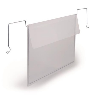 Logistické vrecko, A5, na šírku, DURABLE, s  kovovou sponou, priehľadné