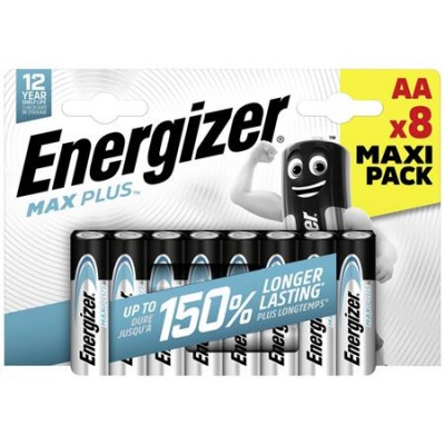 Batéria, AA tužková, 8 ks, ENERGIZER "Max Plus"