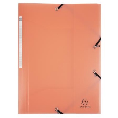 Doska s gumičkou, PP, A4, EXACOMPTA "Chromaline Pastel", koralová