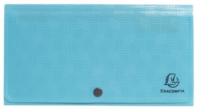 Harmoniková doska, 260x140 mm, PP, 7 priehradiek, EXACOMPTA "Pop`NCo", cyánovo modrá