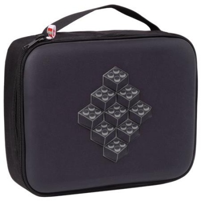 Taška na desiatu, LEGO "Bricks", čierna, vzorovaná