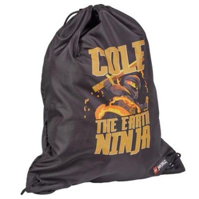 Vak na telesnú výchovu, LEGO "Ninjago Cole", čierny, vzorovaný