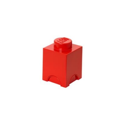Úložný box, hranatý, LEGO, červený
