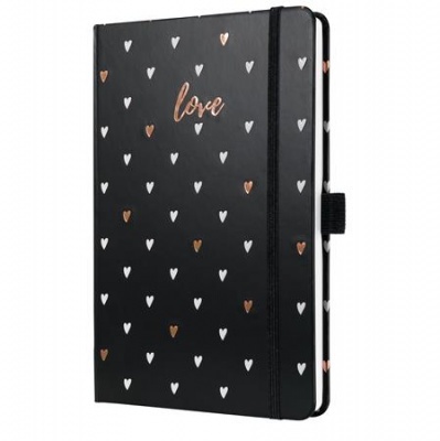 Diár, A5, týždenný, 2026, tvrdá obálka, SIGEL "Jolie", Dark love