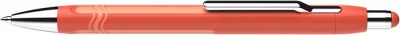 Guľôčkové pero, 0,7 mm, stláčací mechanizmus, s oranžovým telom, SCHNEIDER "Epsilon XB", modré
