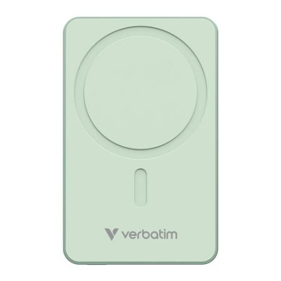 Power banka, externá batéria, bezdrôtová, 10 000 mAh, VERBATIM "Charge n Go Essentials", zelená