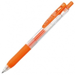 Gélové pero, 0,33 mm, stláčací mechanizmus, ZEBRA "Sarasa Clip", červeno oranžové