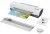 Laminovací stroj, sada, A4, 80–125 mikrónov, LEITZ "iLam Home 4-in-1", biela